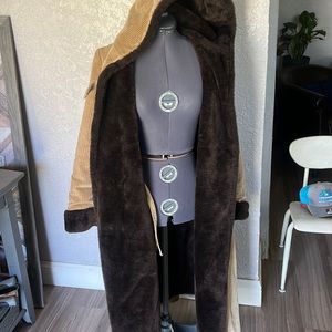 Vintage corduroy in side fur coat, Weatherbee brand.